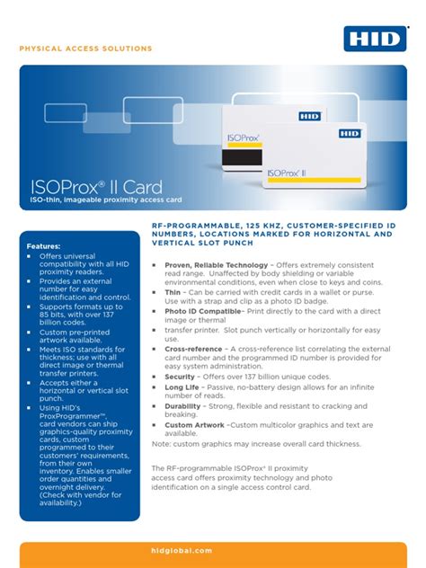 smart isoprox ii card|isoprox ii card datasheet.